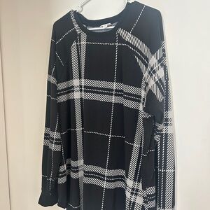 LuLaRoe Black and White Checkered Top